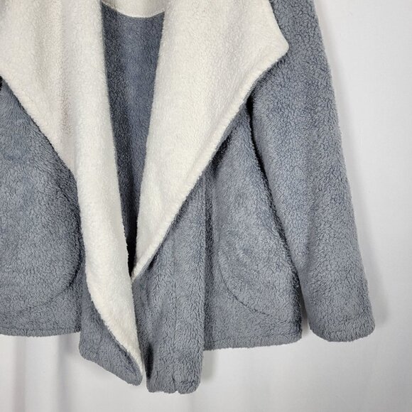 Simply Vera Vera Wang Sherpa Oversized Comfy Lounge Coat W/ Pockets Size Large - Picture 5 of 14